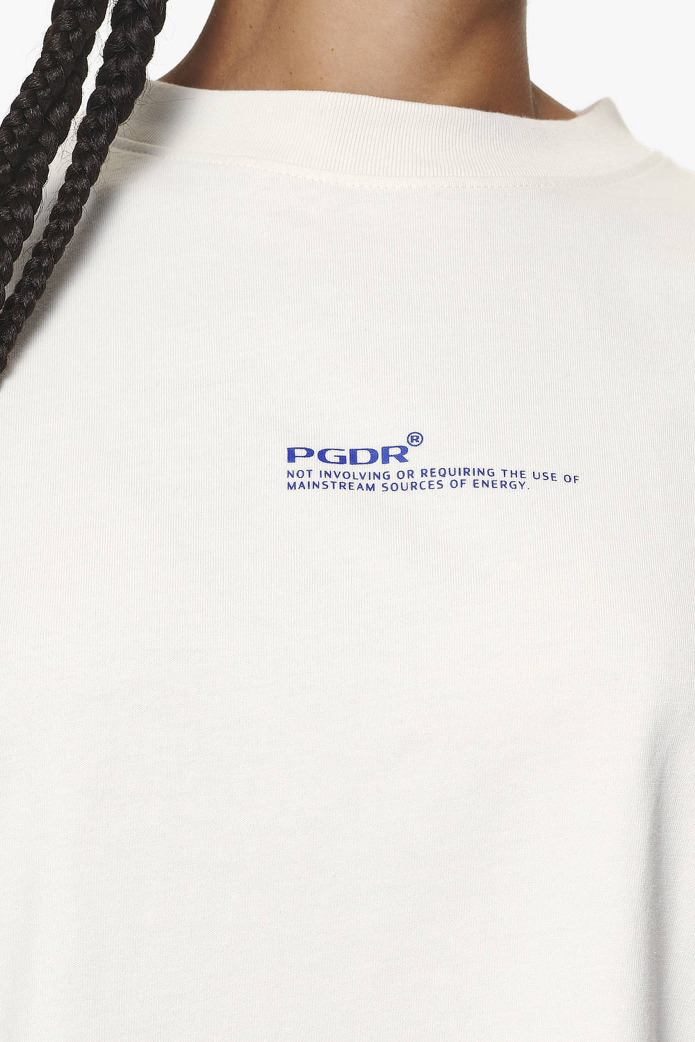 Pegador Navisk Heavy Oversized Tee Washed Salty Cream Detailshot aus der Do not Disturb Kollektion für DaHerren