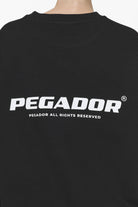 Pegador Aelva Logo Heavy Oversized Crew Neck Black Detailshot aus der Do not Disturb Kollektion für DaHerren