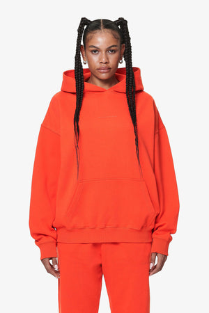 Pegador Clarita Logo Oversized Hoodie Washed Signal Red Gum Hauptansicht aus der Do not Disturb Kollektion für DaHerren