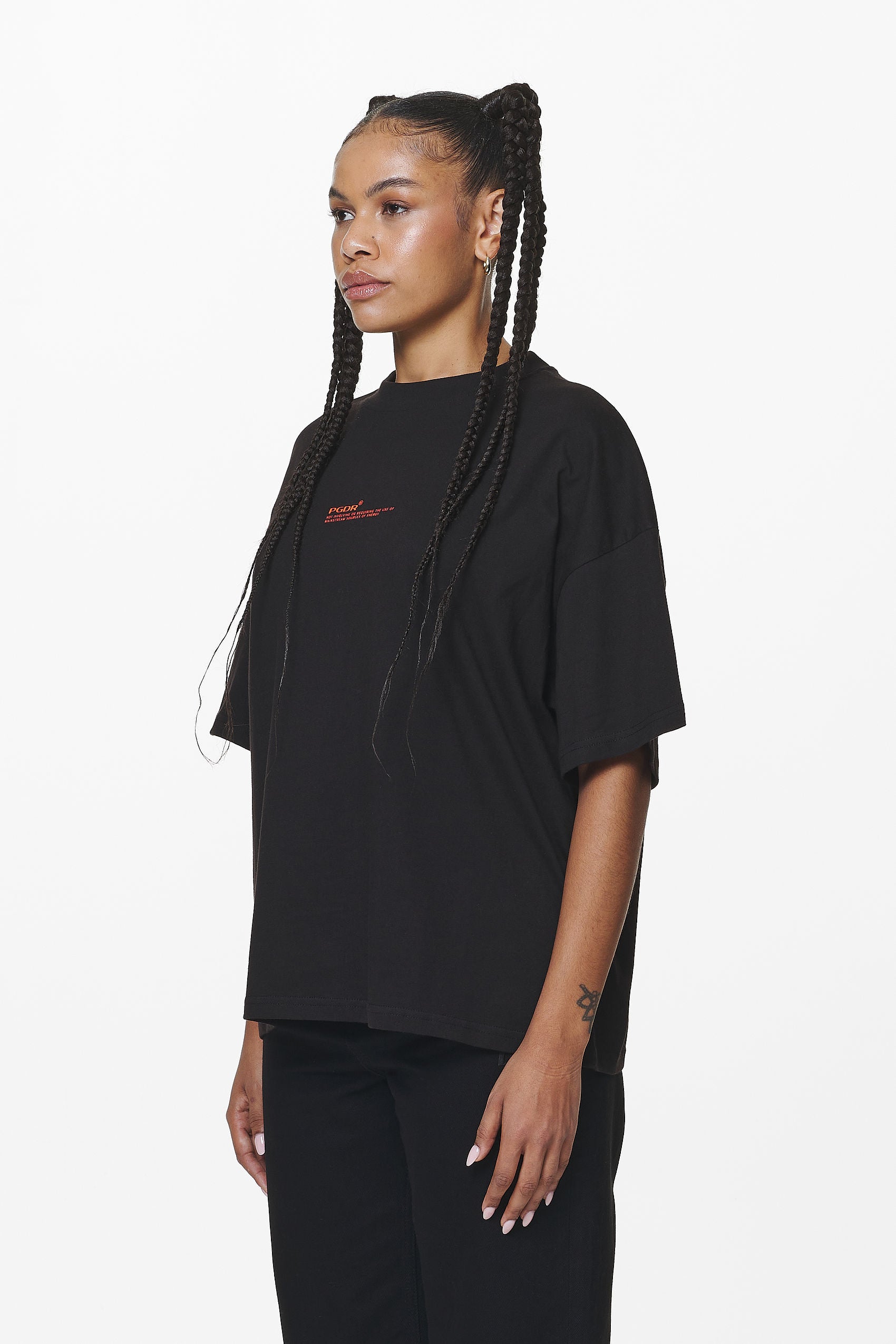 Pegador Navisk Heavy Oversized Tee Black Gegenansicht aus der Do not Disturb Kollektion für DaHerren