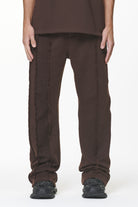 Pegador Wyso Inside Out Terry Sweat Pants Washed Oak Brown Seitenansicht aus der Do not Disturb Kollektion für Herren