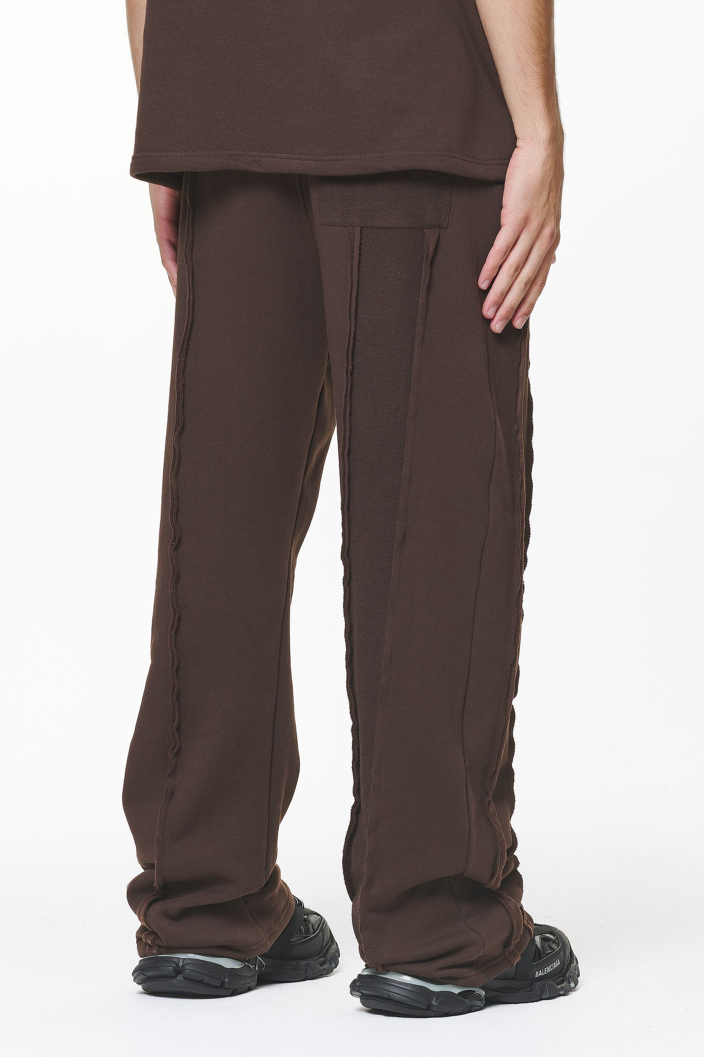 Pegador Wyso Inside Out Terry Sweat Pants Washed Oak Brown Gegenansicht aus der Do not Disturb Kollektion für Herren