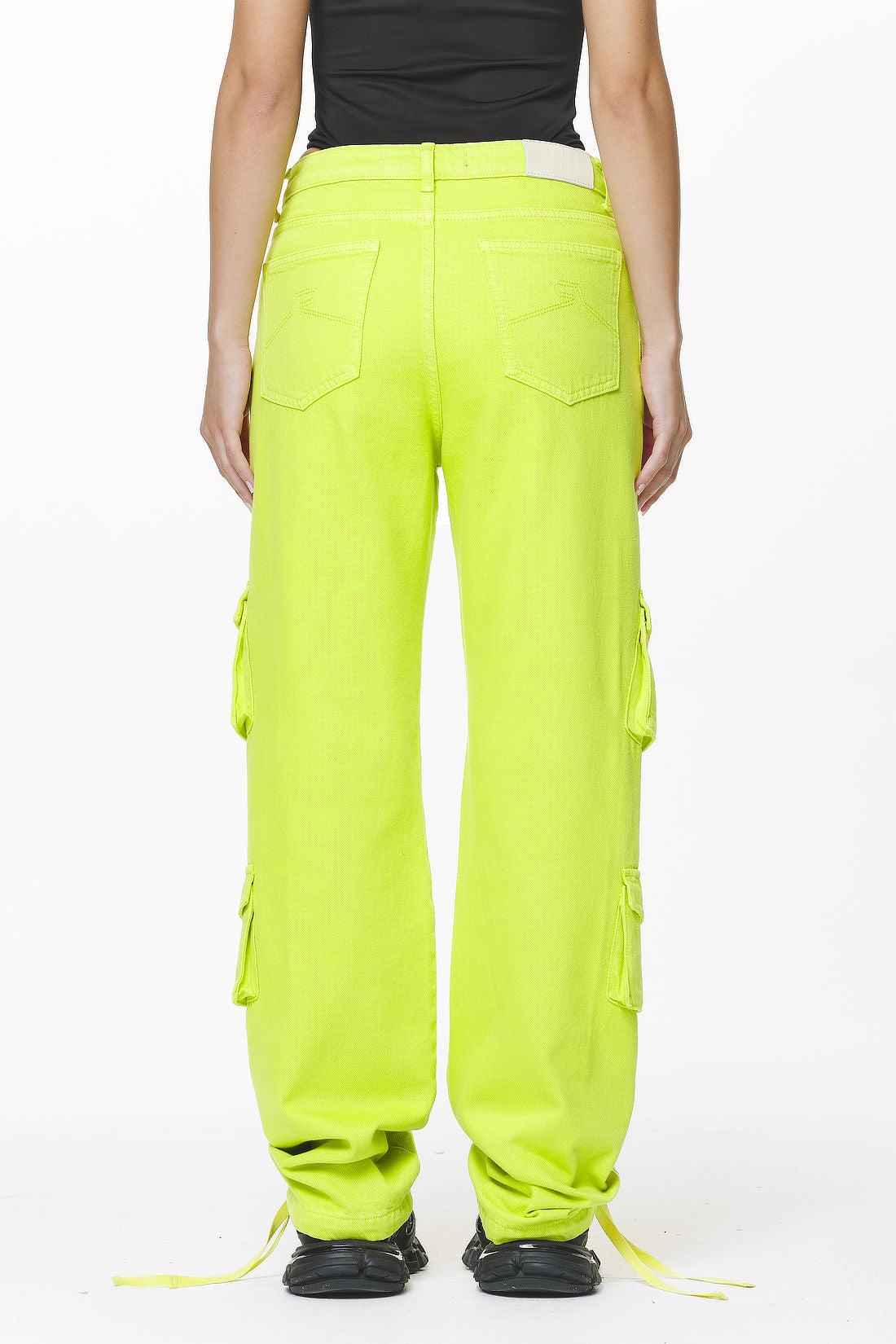 Pegador Maloy Cargo Wide Jeans Washed Lime Yellow Gegenansicht aus der Do not Disturb Kollektion für DaHerren