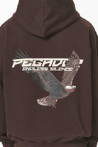 Pegador Fenton Oversized Sweat Jacket Washed Oak Brown Detailshot aus der Do not Disturb Kollektion für Herren