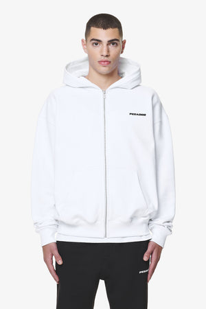 Pegador Logo Oversized Sweat Jacket White Hauptansicht aus der Do not Disturb Kollektion für Herren