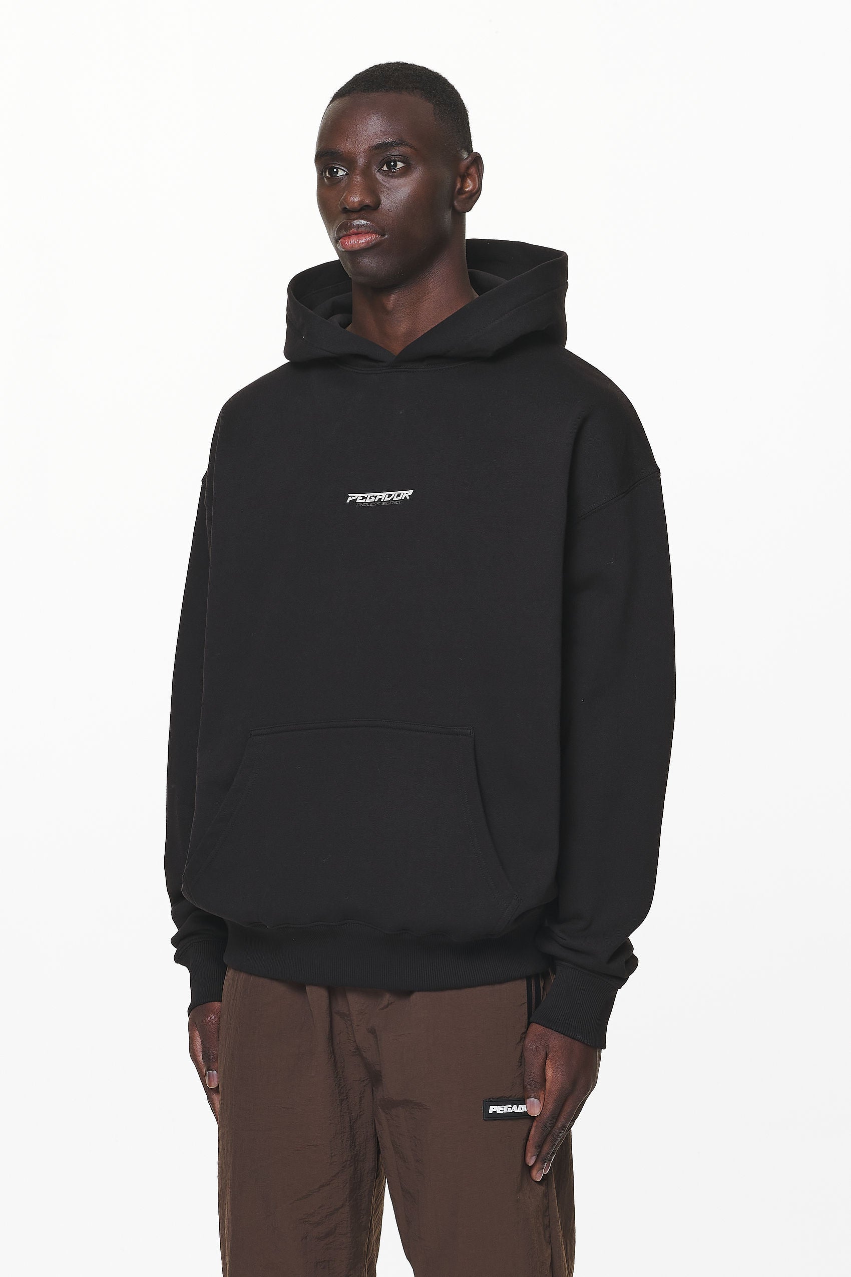 Pegador Fenton Oversized Hoodie Black Gegenansicht aus der Do not Disturb Kollektion für Herren