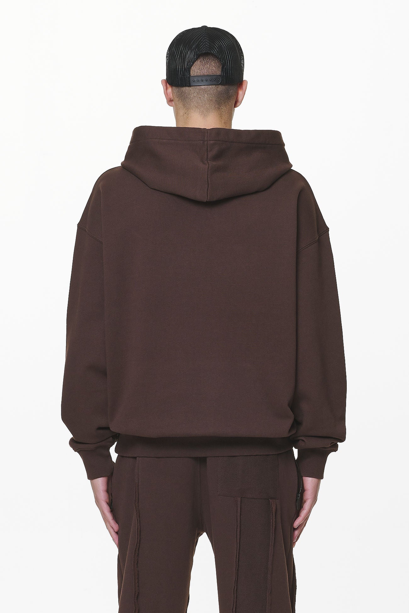 Pegador Eazor Oversized Hoodie Washed Oak Brown Gegenansicht aus der Do not Disturb Kollektion für Herren