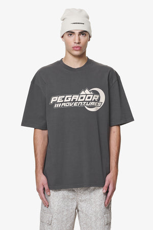 Pegador Eazor Oversized Tee Washed Volcano Grey Hauptansicht aus der Do not Disturb Kollektion für Herren