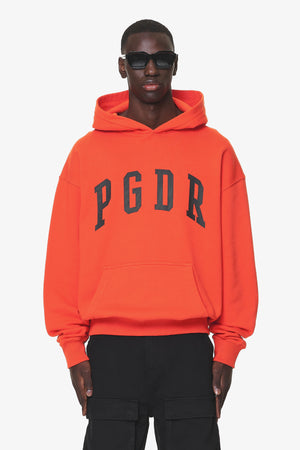 Pegador Layton Oversized Hoodie Washed Signal Red Hauptansicht aus der Do not Disturb Kollektion für Herren