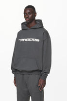 Pegador Manor Oversized Hoodie Washed Volcano Grey Seitenansicht aus der Do not Disturb Kollektion für Herren