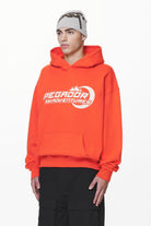 Pegador Eazor Oversized Hoodie Washed Signal Red Seitenansicht aus der Do not Disturb Kollektion für Herren