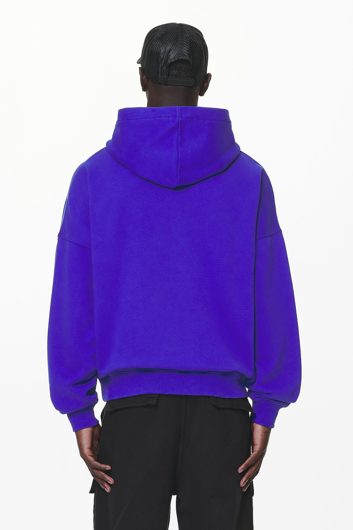 Pegador Pansy Boxy Hoodie Washed Endless Blue Gegenansicht aus der Do not Disturb Kollektion für Herren