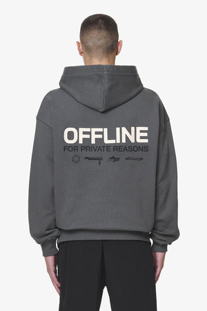 Pegador Furber Oversized Hoodie Washed Volcano Grey Hauptansicht aus der Do not Disturb Kollektion für Herren