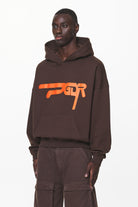 Pegador Zero Boxy Hoodie Washed Oak Brown Seitenansicht aus der Do not Disturb Kollektion für Herren