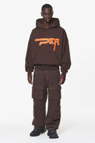 Pegador Zero Boxy Hoodie Washed Oak Brown Ganzkörper Bild aus der Do not Disturb Kollektion für Herren