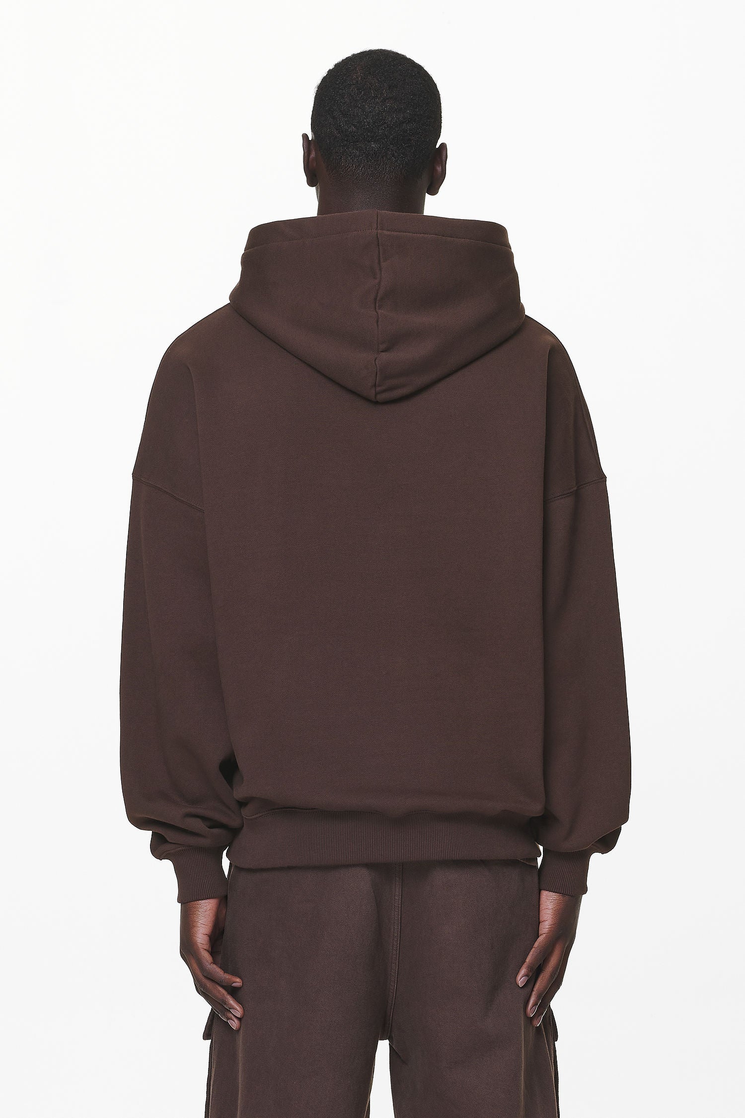 Pegador Zero Boxy Hoodie Washed Oak Brown Gegenansicht aus der Do not Disturb Kollektion für Herren