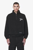 Pegador Defoe Teddy Halfzip Sweater Black Hauptansicht aus der Do not Disturb Kollektion für Herren