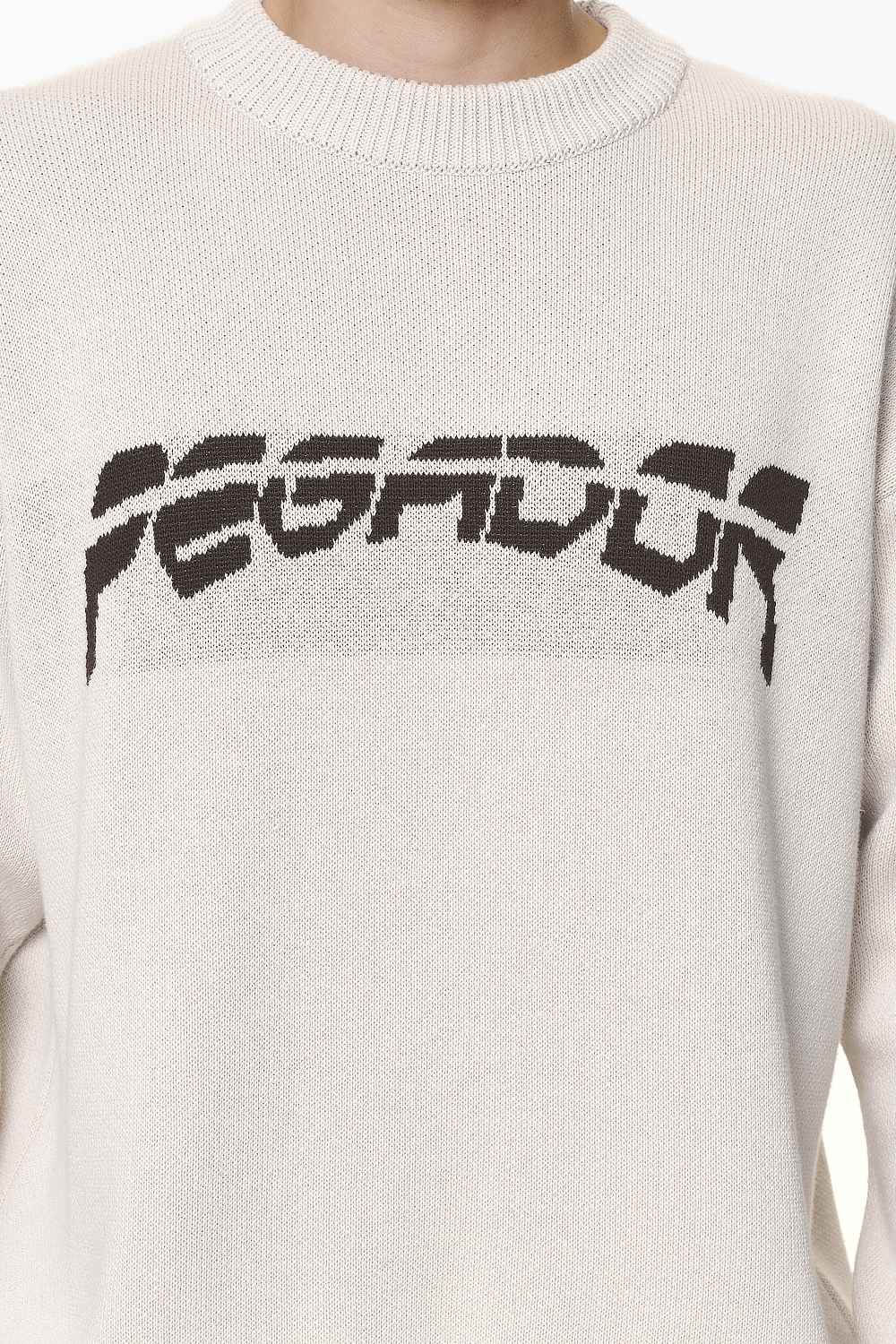 Pegador Elaine Knit Sweater Dust Cream Detailshot aus der Do not Disturb Kollektion für Herren