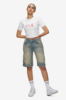 Pegador Treasure Jorts Vintage Blue Ganzkörper Bild aus der High summer Kollektion für DaHerren