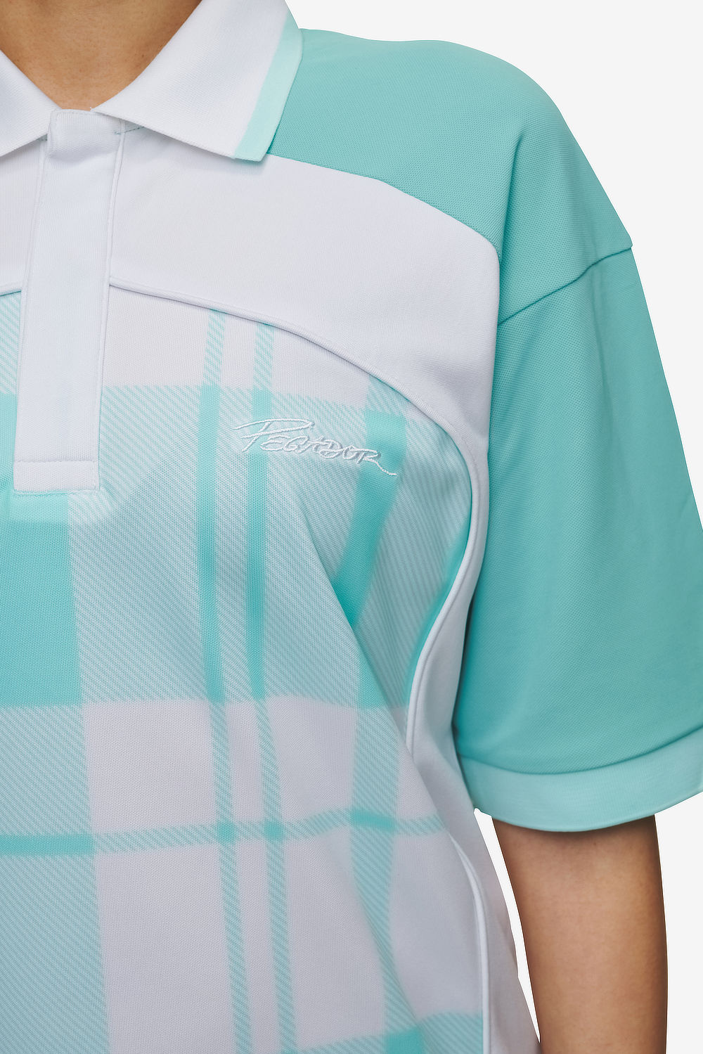 Pegador Lawn Jersey Sky Blue White Detailshot aus der High summer Kollektion für DaHerren