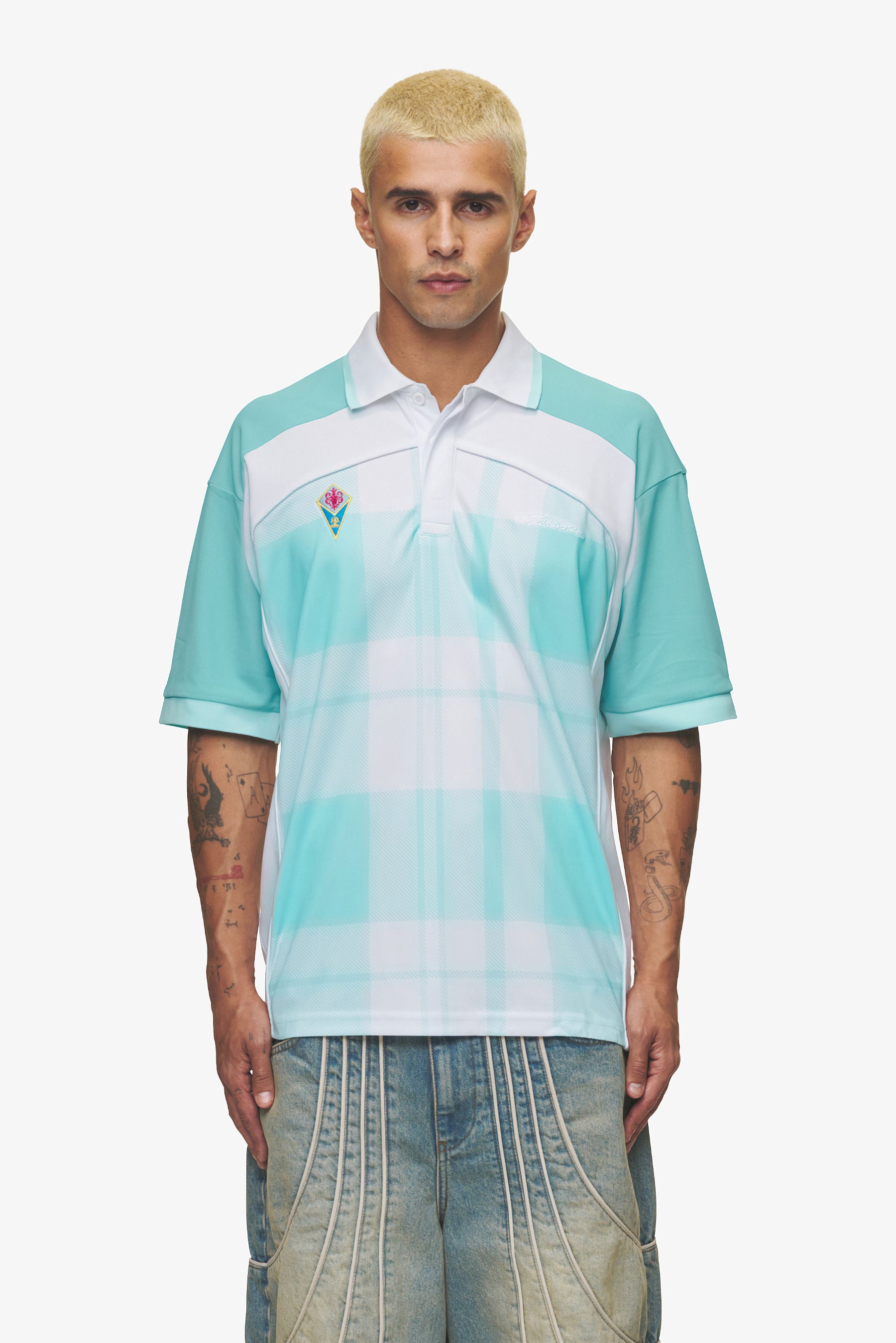 Pegador Lawn Jersey Sky Blue White Hauptansicht aus der High summer Kollektion für Herren