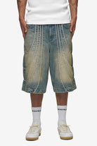 Pegador Treasure Jorts Vintage Blue Seitenansicht aus der High summer Kollektion für Herren