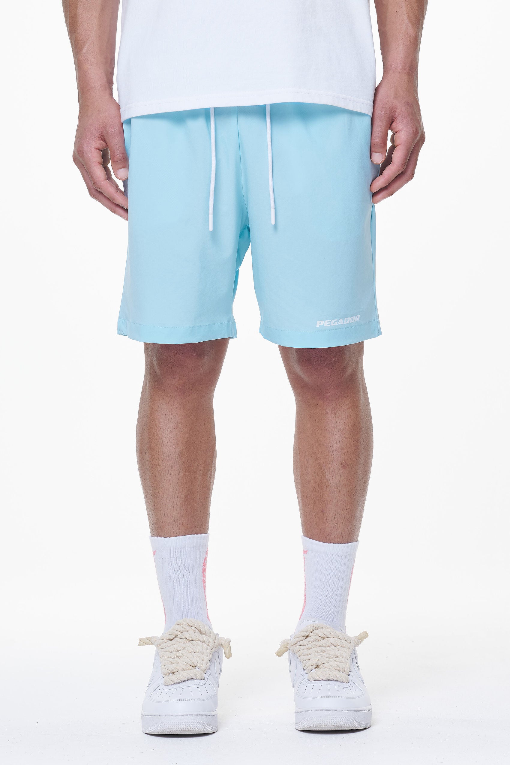 Pegador Logo Swim Shorts Riviera Blue Gegenansicht aus der Last Minute Kollektion für Herren