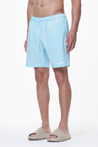 Pegador Logo Swim Shorts Riviera Blue Detailshot aus der Last Minute Kollektion für Herren