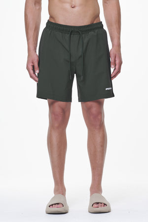 Pegador Logo Swim Shorts Dark Olive Hauptansicht aus der Last Minute Kollektion für Herren