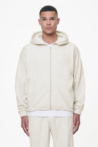 Pegador Winds Terry Raglan Sweat Jacket Cream Melange Hauptansicht aus der Last Minute Kollektion für Herren