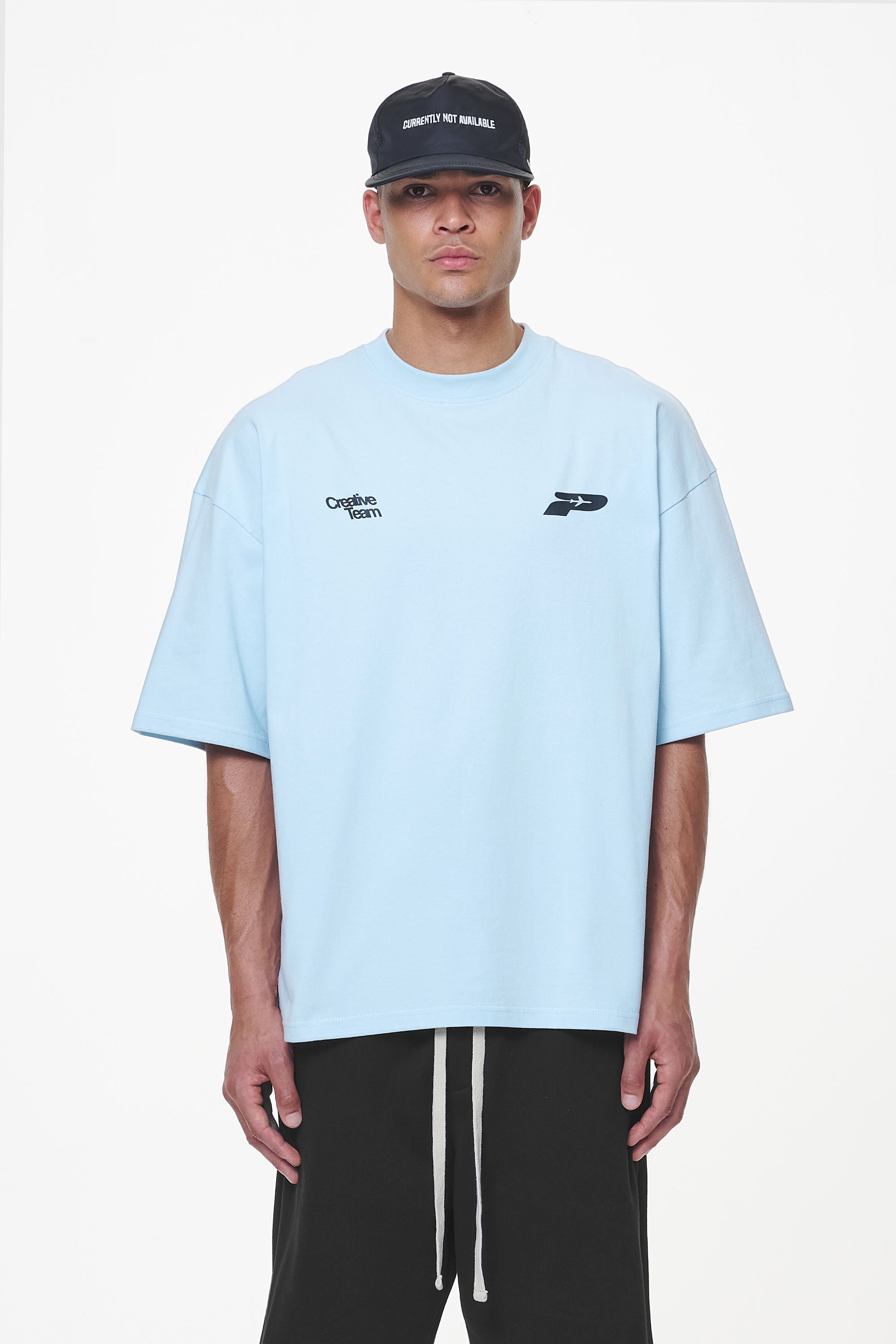 Pegador Caesar Boxy Tee Vintage Aqua Seitenansicht aus der Last Minute Kollektion für Herren