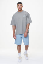 Pegador Pearce Boxy Tee Heavy Washed Cool Grey Ganzkörper Bild aus der Last Minute Kollektion für Herren