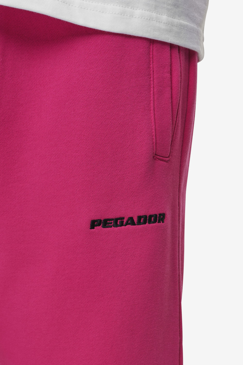 Pegador Logo Wide Sweat Pants Washed Virtual Pink Detailshot aus der Most Alive Kollektion für Herren