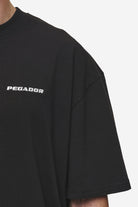 Pegador Logo Oversized Tee Washed Black Detailshot aus der Most Alive Kollektion für Herren