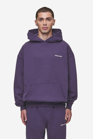 Pegador Logo Oversized Hoodie Washed Deep Purple Hauptansicht aus der Most Alive Kollektion für Herren