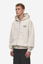 Pegador Fox Oversized Sweat Jacket Washed Light Beige Gegenansicht aus der Most Alive Kollektion für Herren