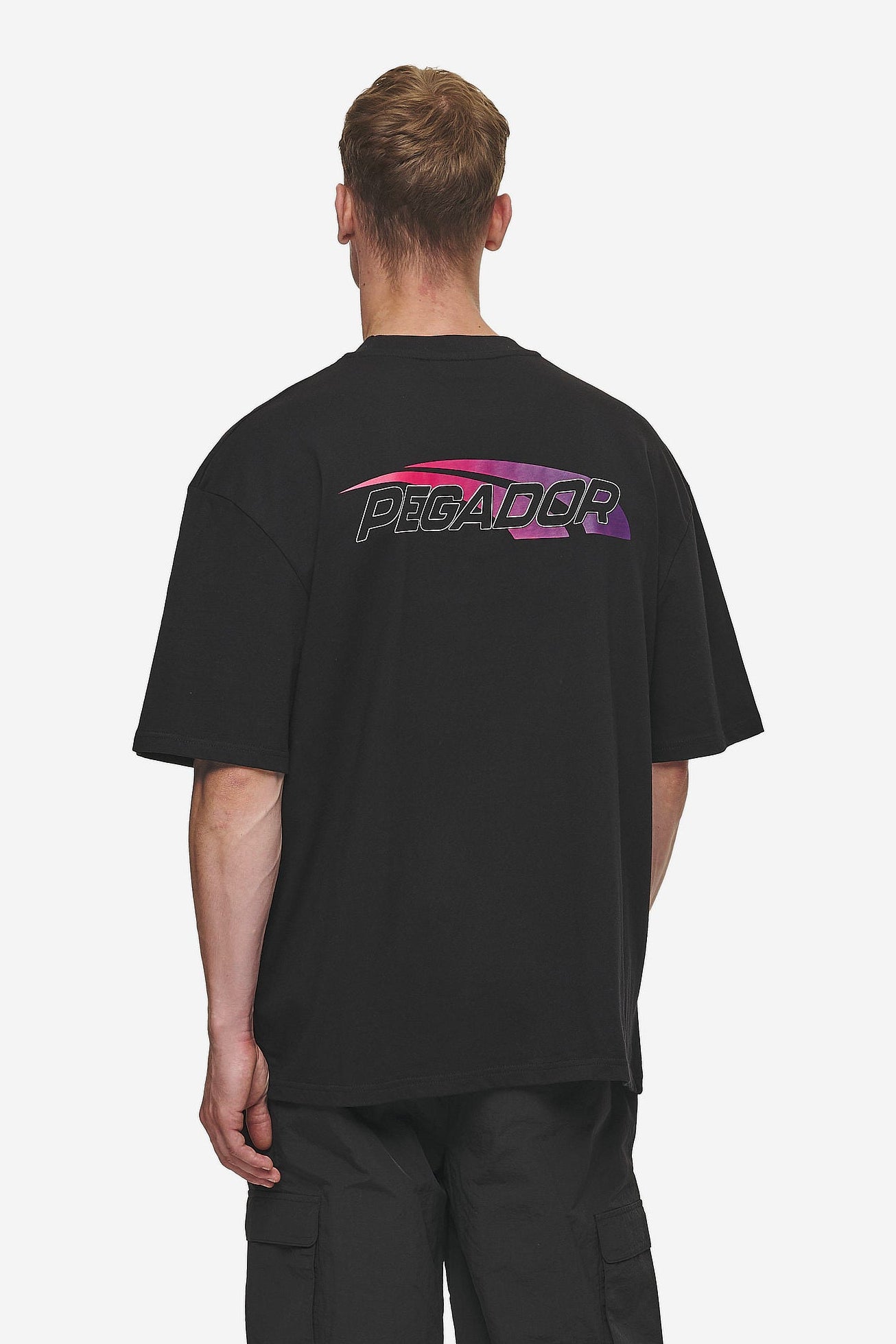 Pegador Clayton Oversized Tee Washed Black Hauptansicht aus der Most Alive Kollektion für Herren