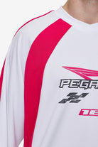 Pegador Mosco Longsleeve Jersey White Virtual Pink Detailshot aus der Most Alive Kollektion für Herren