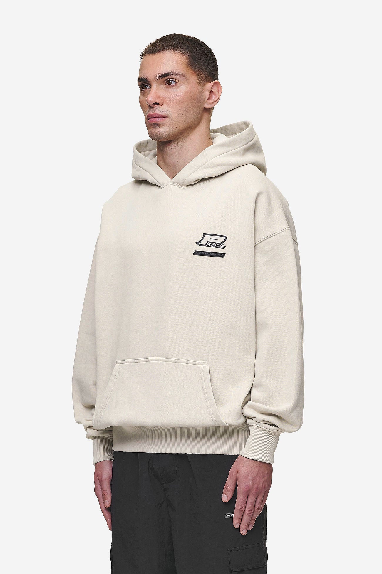 Pegador Hawkins Oversized Hoodie Washed Light Beige Gegenansicht aus der Most Alive Kollektion für Herren