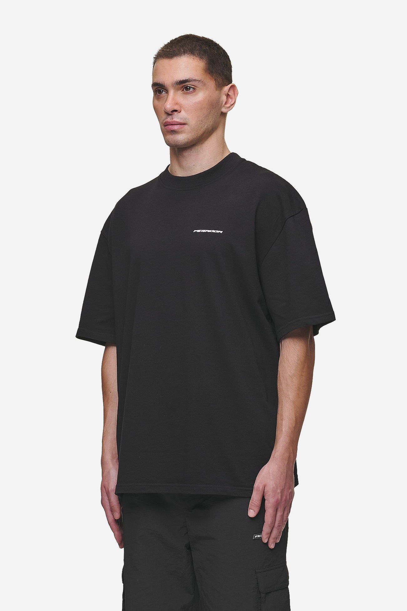 Pegador Madron Oversized Tee Washed Black Gegenansicht aus der Most Alive Kollektion für Herren