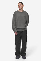 Pegador Logo Oversized Knit Sweater Anthracite Ganzkörper Bild aus der Most Alive Kollektion für Herren