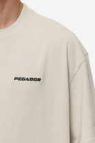 Pegador Logo Oversized Tee Washed Light Beige Detailshot aus der Most Alive Kollektion für Herren