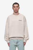 Pegador Logo Oversized Knit Sweater Light Beige Hauptansicht aus der Most Alive Kollektion für Herren