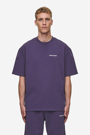 Pegador Logo Oversized Tee Washed Deep Purple Hauptansicht aus der Most Alive Kollektion für Herren