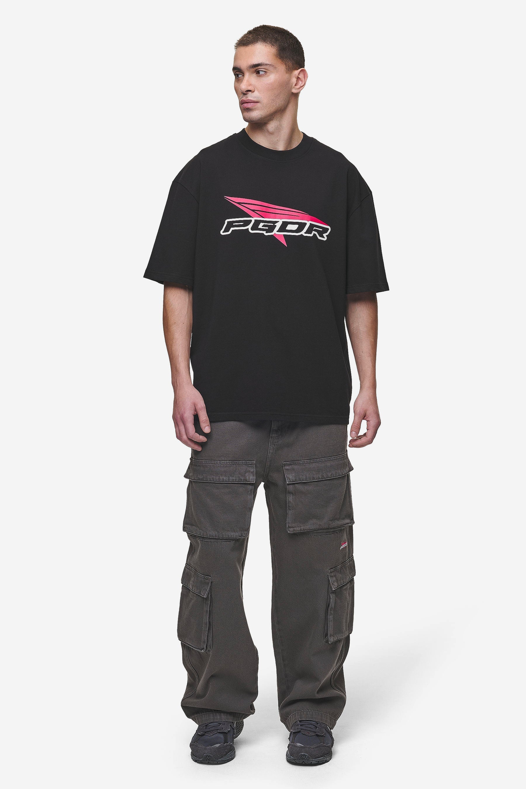 Pegador Penard Wide Cargo Pants Anthracite Ganzkörper Bild aus der Most Alive Kollektion für Herren