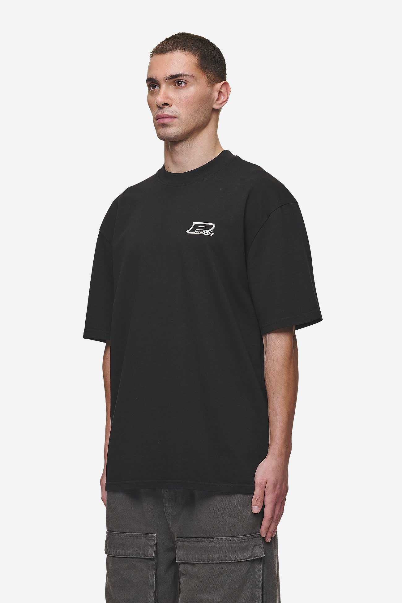 Pegador Fox Oversized Tee Washed Black Gegenansicht aus der Most Alive Kollektion für Herren