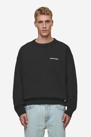 Pegador Logo Oversized Knit Sweater Black Hauptansicht aus der Most Alive Kollektion für Herren