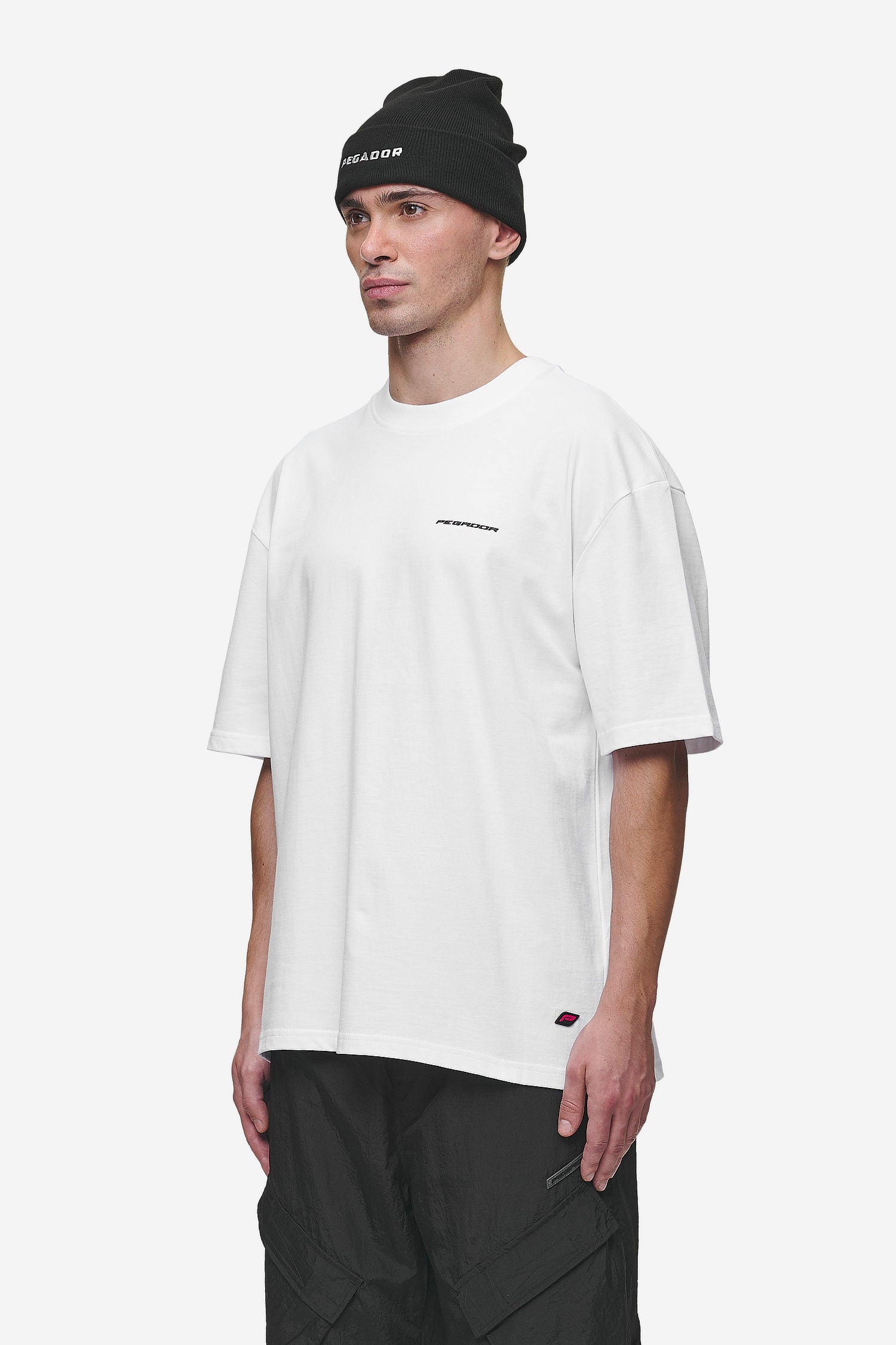 Pegador Charles Oversized Tee White Gegenansicht aus der Most Alive Kollektion für Herren