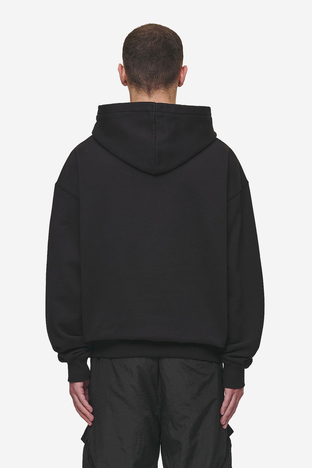 Pegador Alden Oversized Hoodie Washed Black Gegenansicht aus der Most Alive Kollektion für Herren