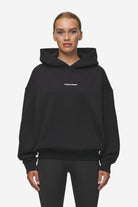 Pegador Atna Logo Oversized Hoodie Black White Seitenansicht aus der Most Alive Kollektion für DaHerren